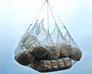 Netting In Burlap Clothing Bales