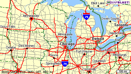 Zonyx Report Map:  Milwaukee & Great Lakes [Click for Port Info]
